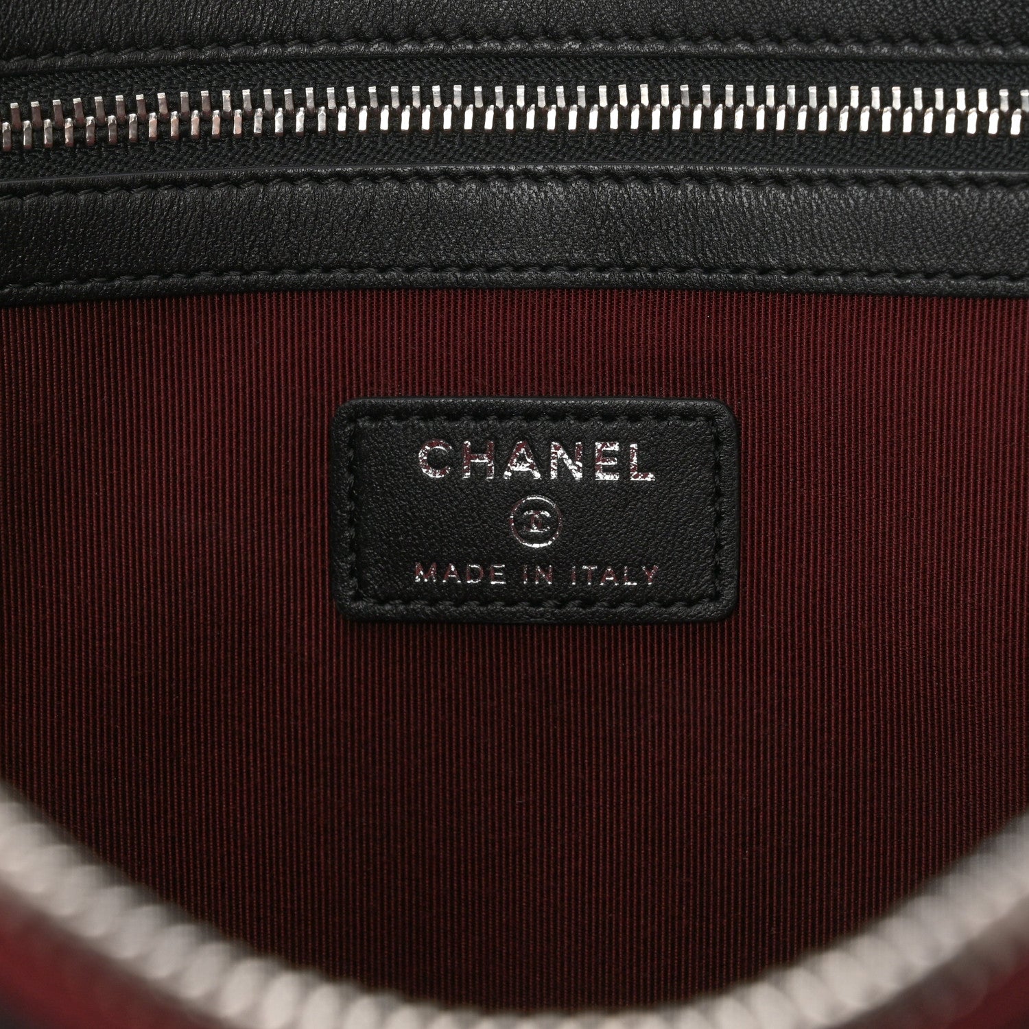 Chanel Lambskin Quilted Large Cosmetic Case Black 6 of 13