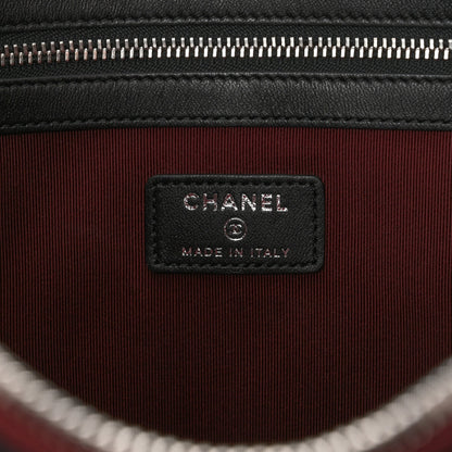 Chanel Lambskin Quilted Large Cosmetic Case Black 6 of 13