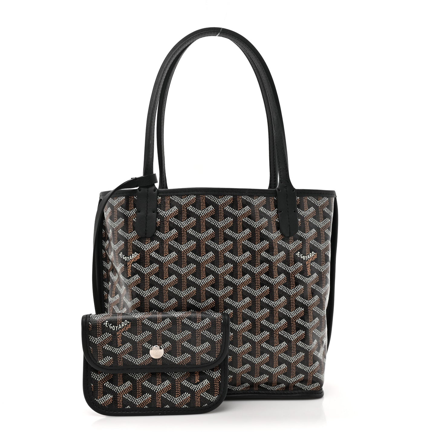 Goyardine Reversible Mini Anjou Black