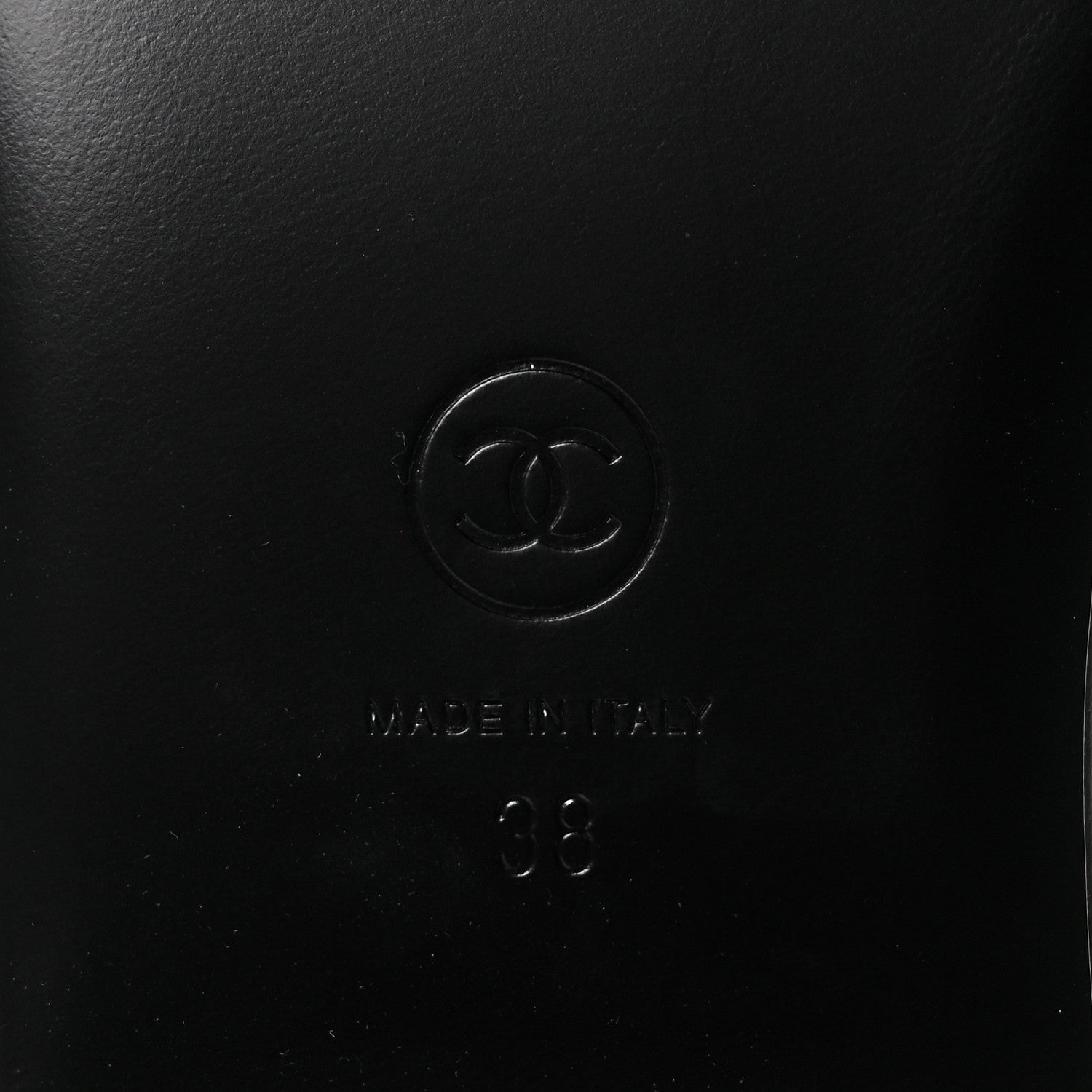 Chanel Lambskin Embroidered CC Mule Sandal 38 Black White 7 of 10