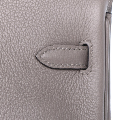 Hermes Taurillon Novillo Birkin 25 Gris Asphalte 9 of 34
