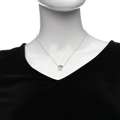 Tiffany Sterling Silver Paloma Picasso Loving Heart Pendant Necklace 2 of 8