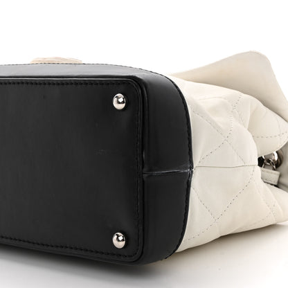 Chanel Calfskin Quilted VIP Flap White Black 10 of 16