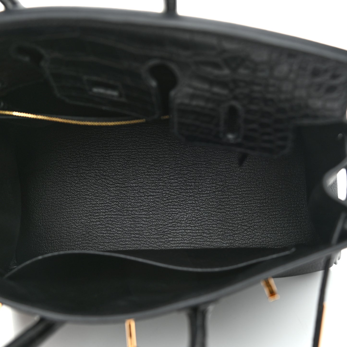 Togo Matte Alligator Birkin Touch 25 Black