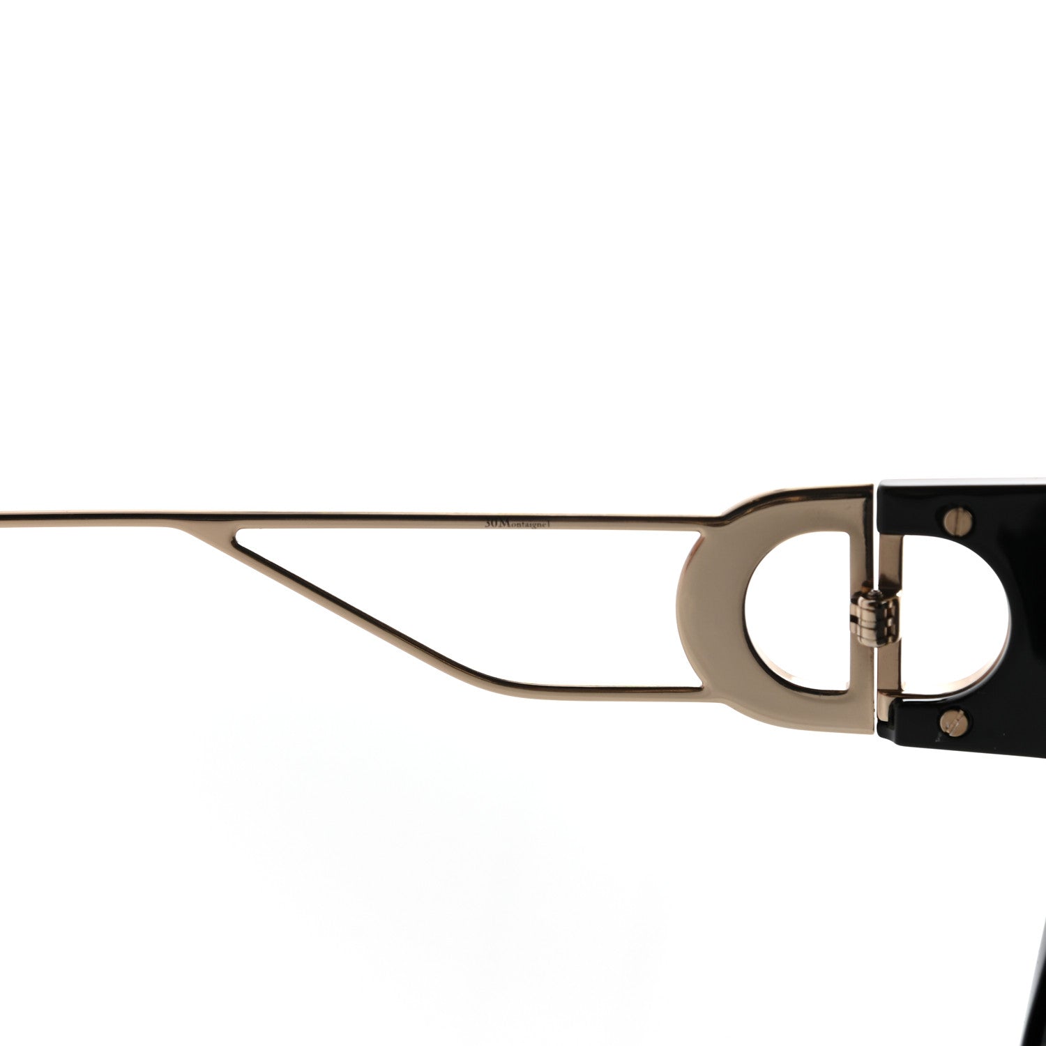 Christian Dior Rectangular 30 Montaigne 1 Sunglasses Black Gold 8 of 10