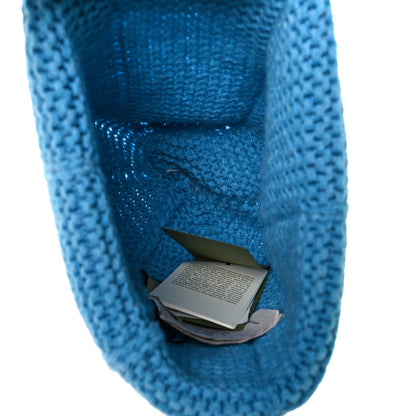 Gucci Wool Knit GG Monogram Beanie Hat M Blue 3 of 4