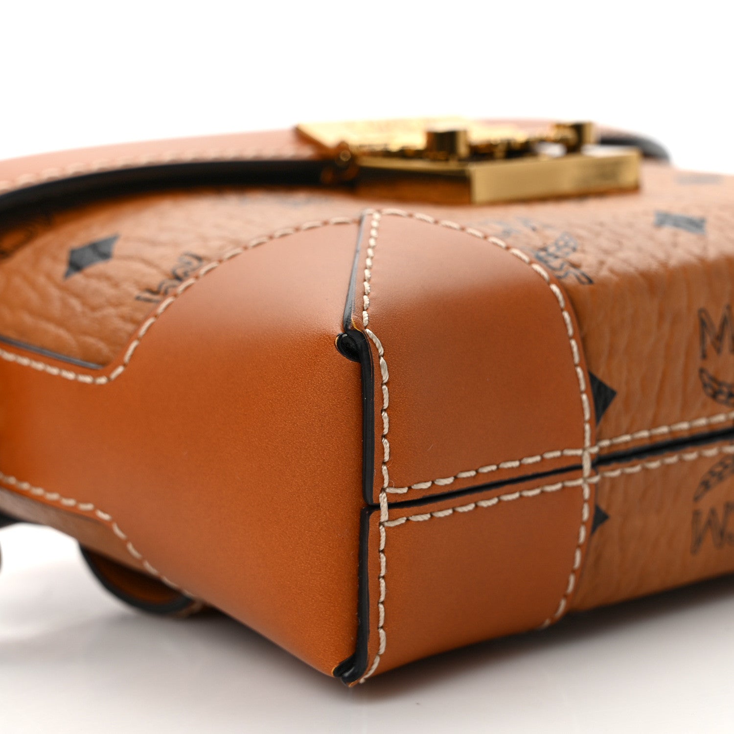 MCM Visetos Soft Berlin Convertible Belt Bag Cognac 7 of 8