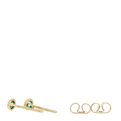 Tiffany 18K Yellow Gold Emerald .14ctw Color By The Yard Earrings 3 of 4
