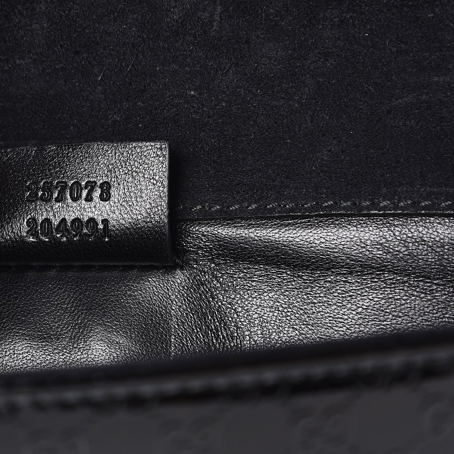 Patent Microguccissima Small Broadway Clutch Black