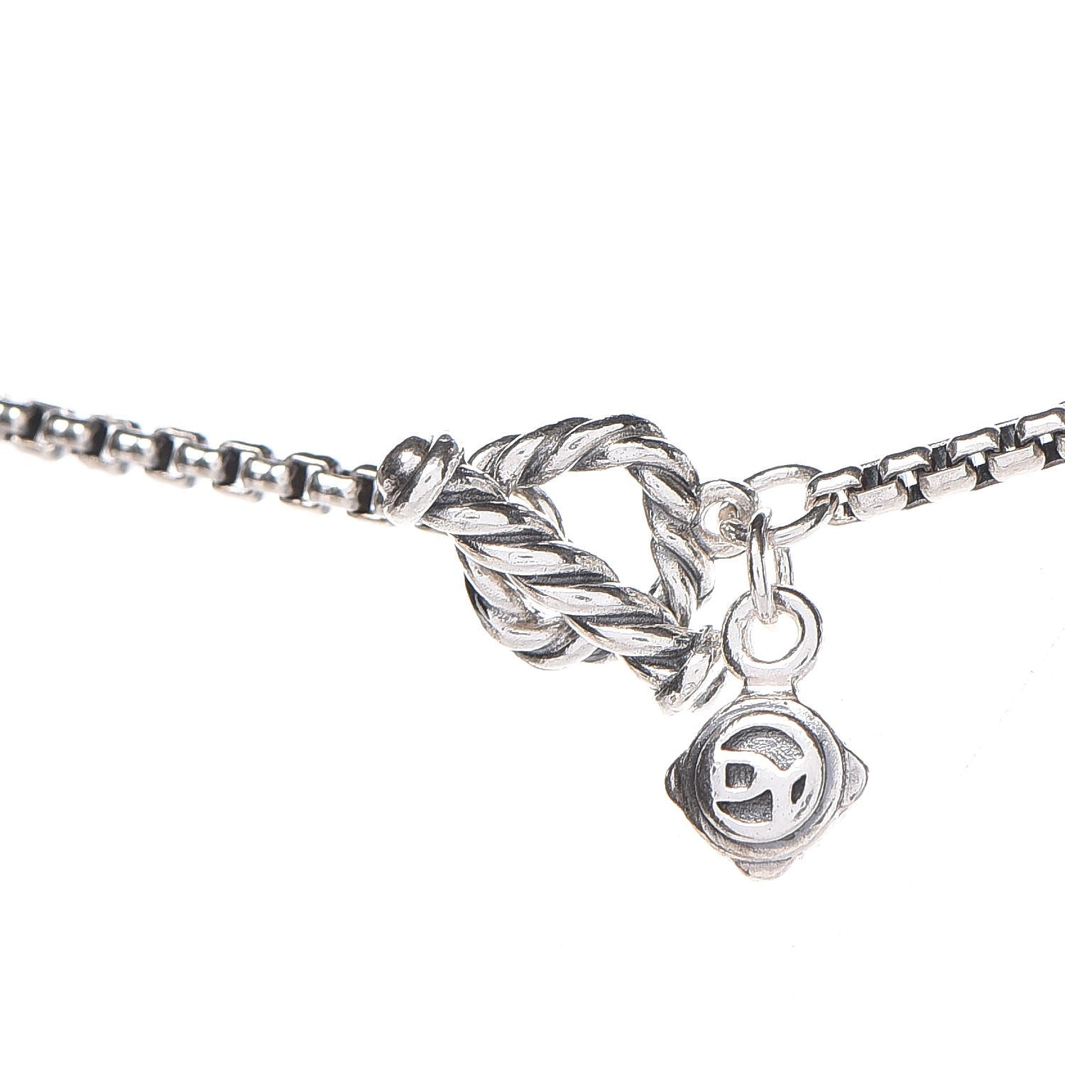 David Yurman Sterling Silver Pearl Quatrefoil Long Chain Necklace 6 of 8