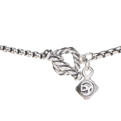 David Yurman Sterling Silver Pearl Quatrefoil Long Chain Necklace 6 of 8