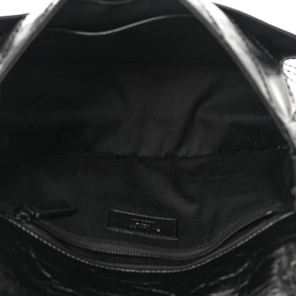 Saint Laurent Crinkled Calfskin Matelasse Monogram Medium Niki Chain Satchel Black 5 of 10
