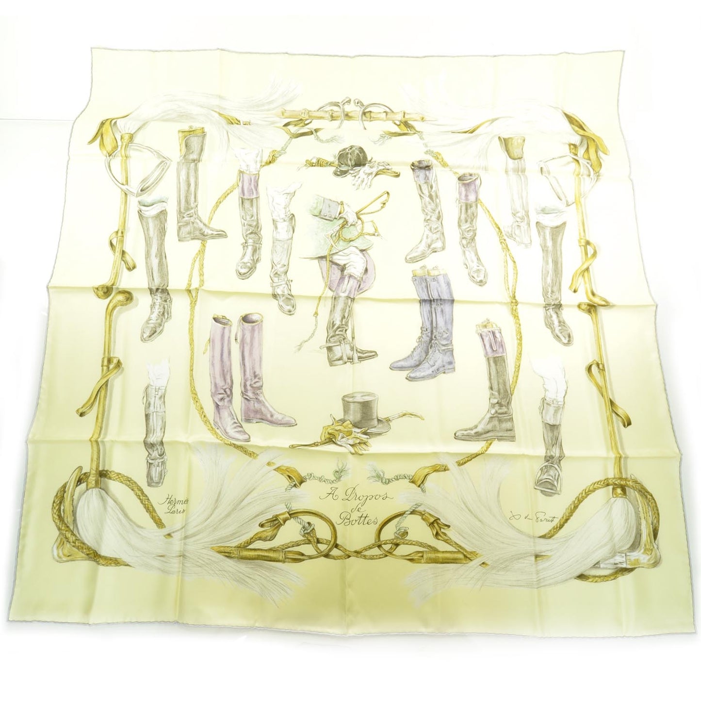 Silk A Propos de Bottes Scarf 90 Jaune