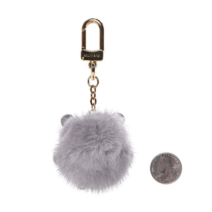 Louis Vuitton Calfskin Mink Fur Wild Koala Bag Charm Key Holder Rose Clair 2 of 2