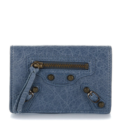 Balenciaga Agneau Classic Hardware Card Case Bleu Persan 1 of 8