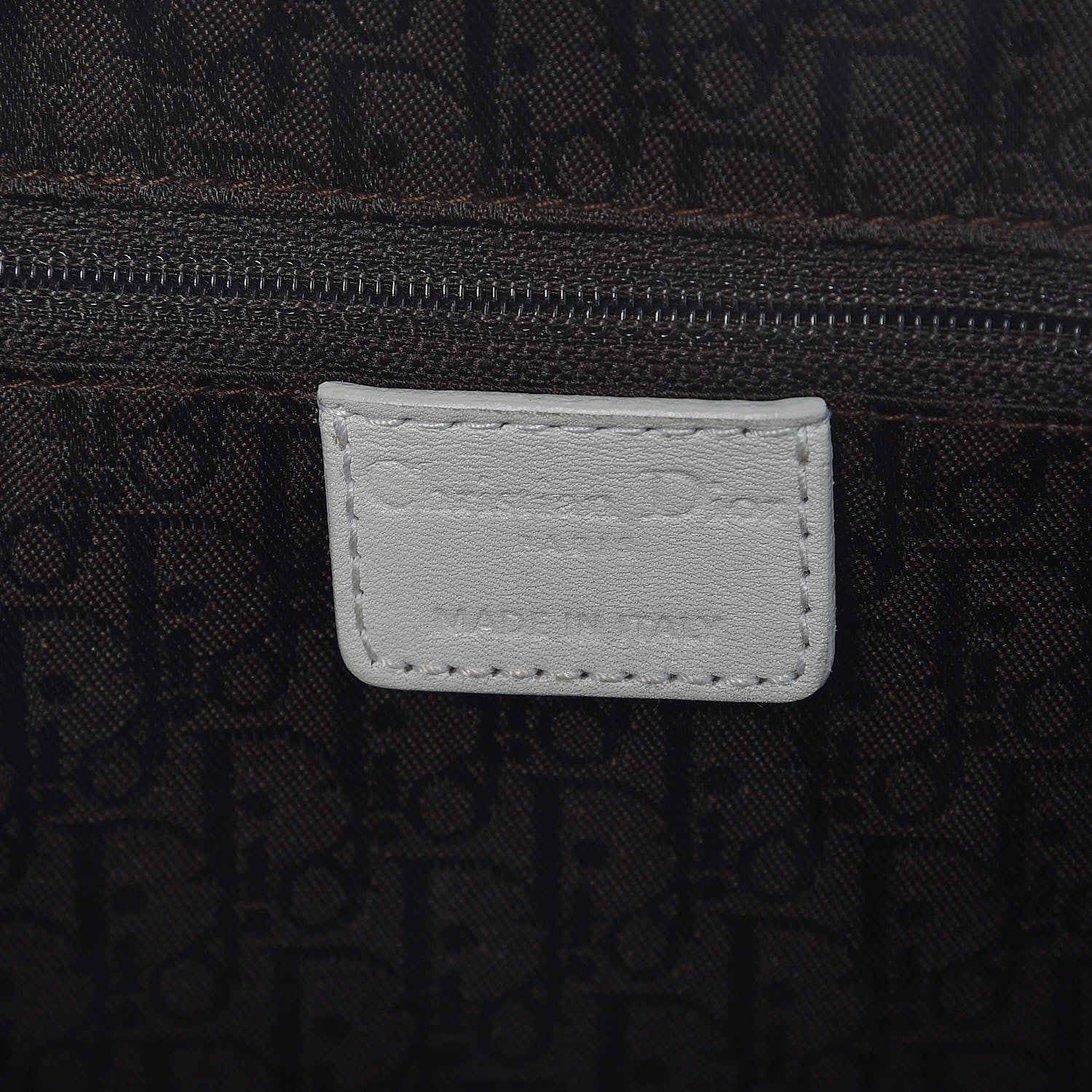 Christian Dior Calfskin Buckle Frame Satchel White 6 of 9