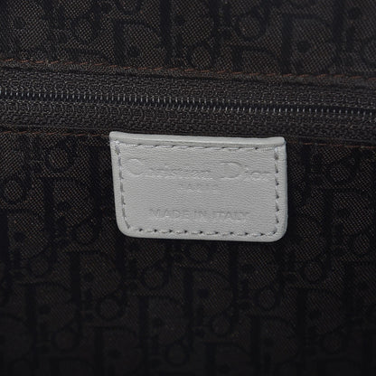 Christian Dior Calfskin Buckle Frame Satchel White 6 of 9