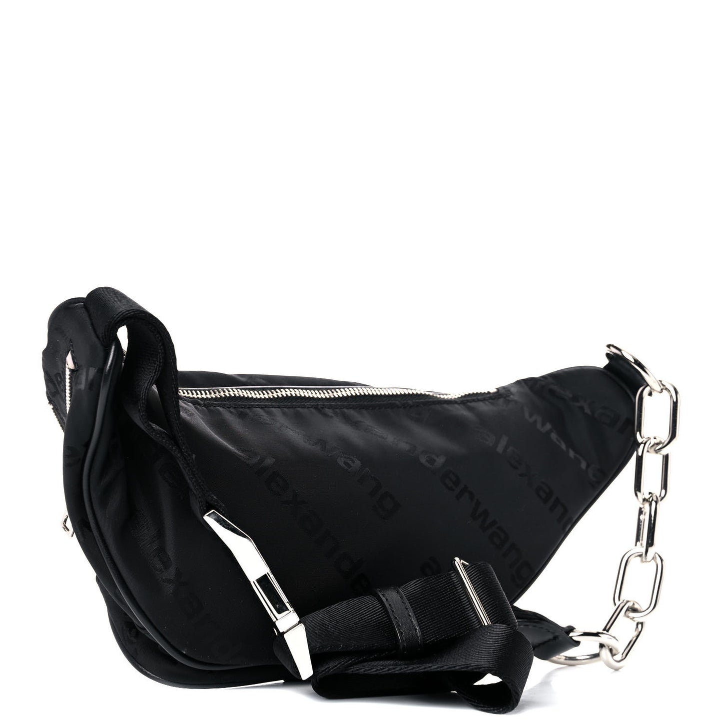 Nylon Logo Printed Attica Belt Bag Black