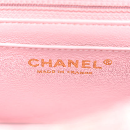Chanel Tweed Quilted Mini Rectangular Flap Pink 6 of 10
