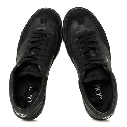 Christian Dior Smooth Calfskin Suede Mens B101 Low Top Sneakers 42.5 Black 2 of 11