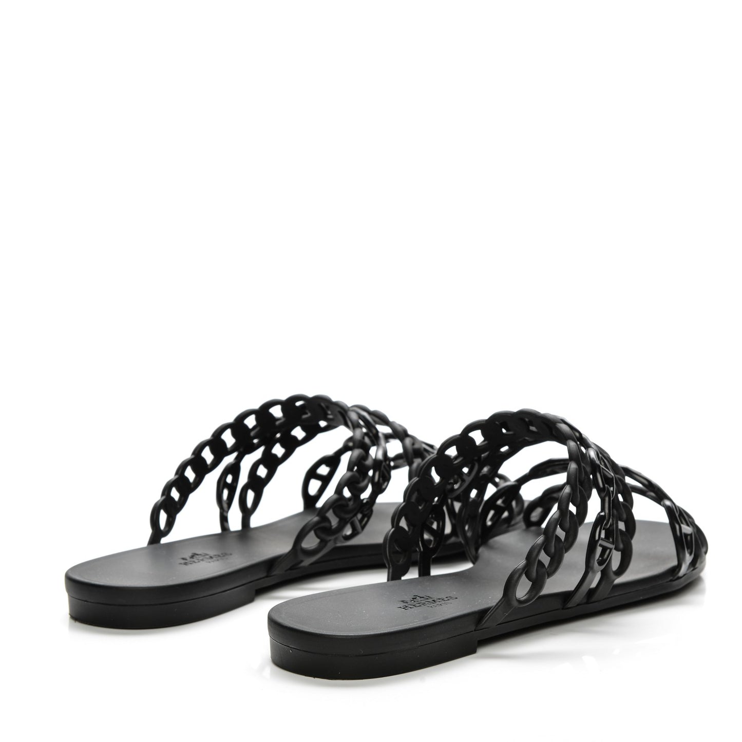 Rubber Chaine d'Ancre Nude Sandals 40 Black