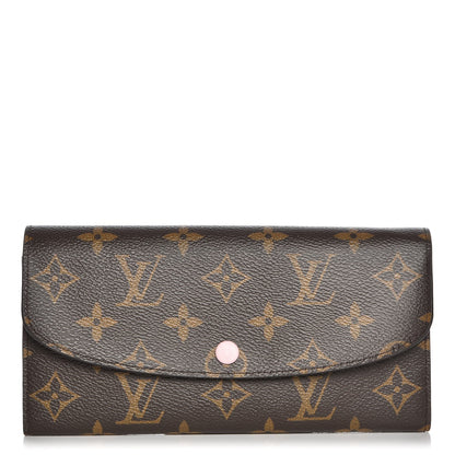 Louis Vuitton Monogram Emilie Wallet Rose Ballerine 1 of 8