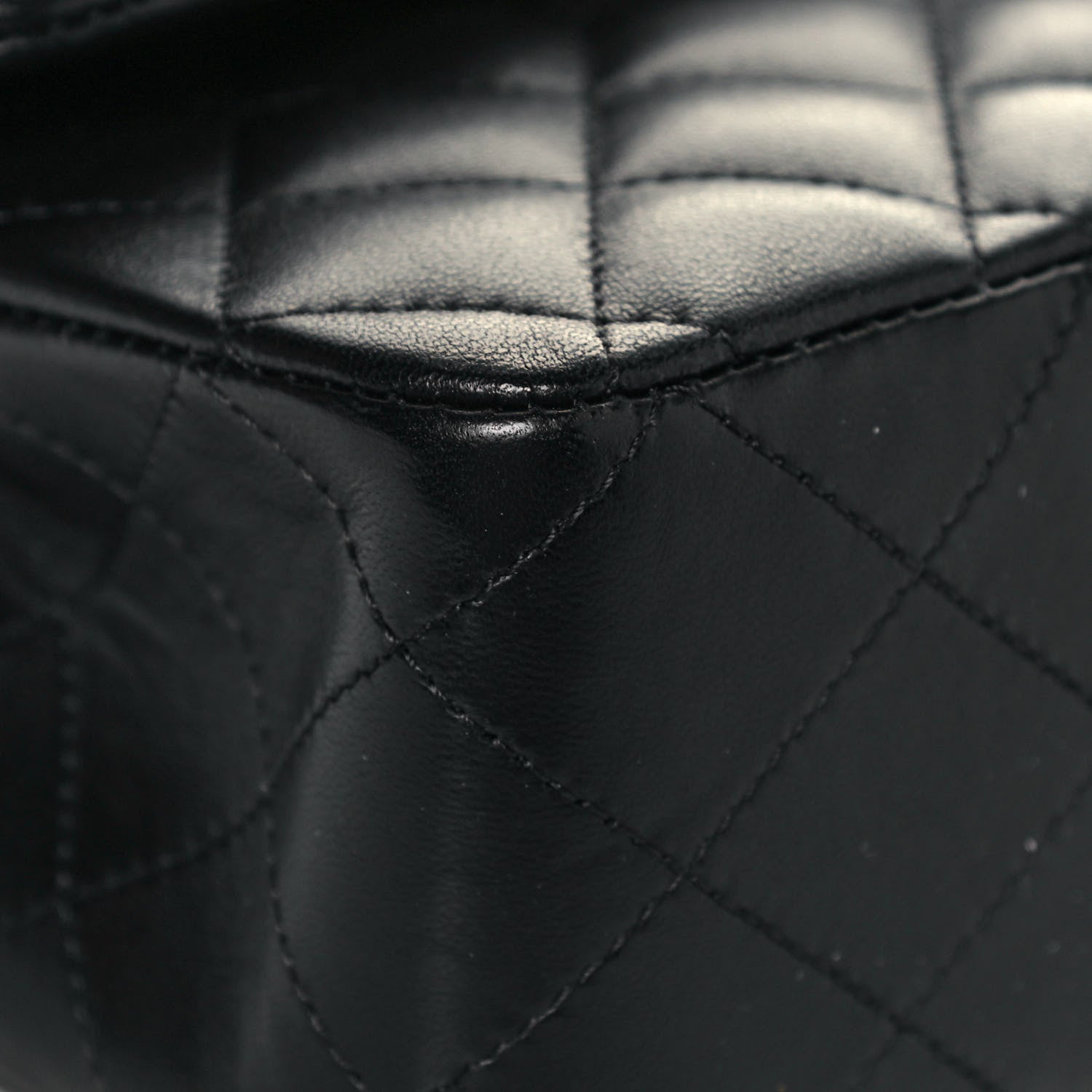 Chanel Lambskin Quilted Medium Double Flap Black 9 of 16