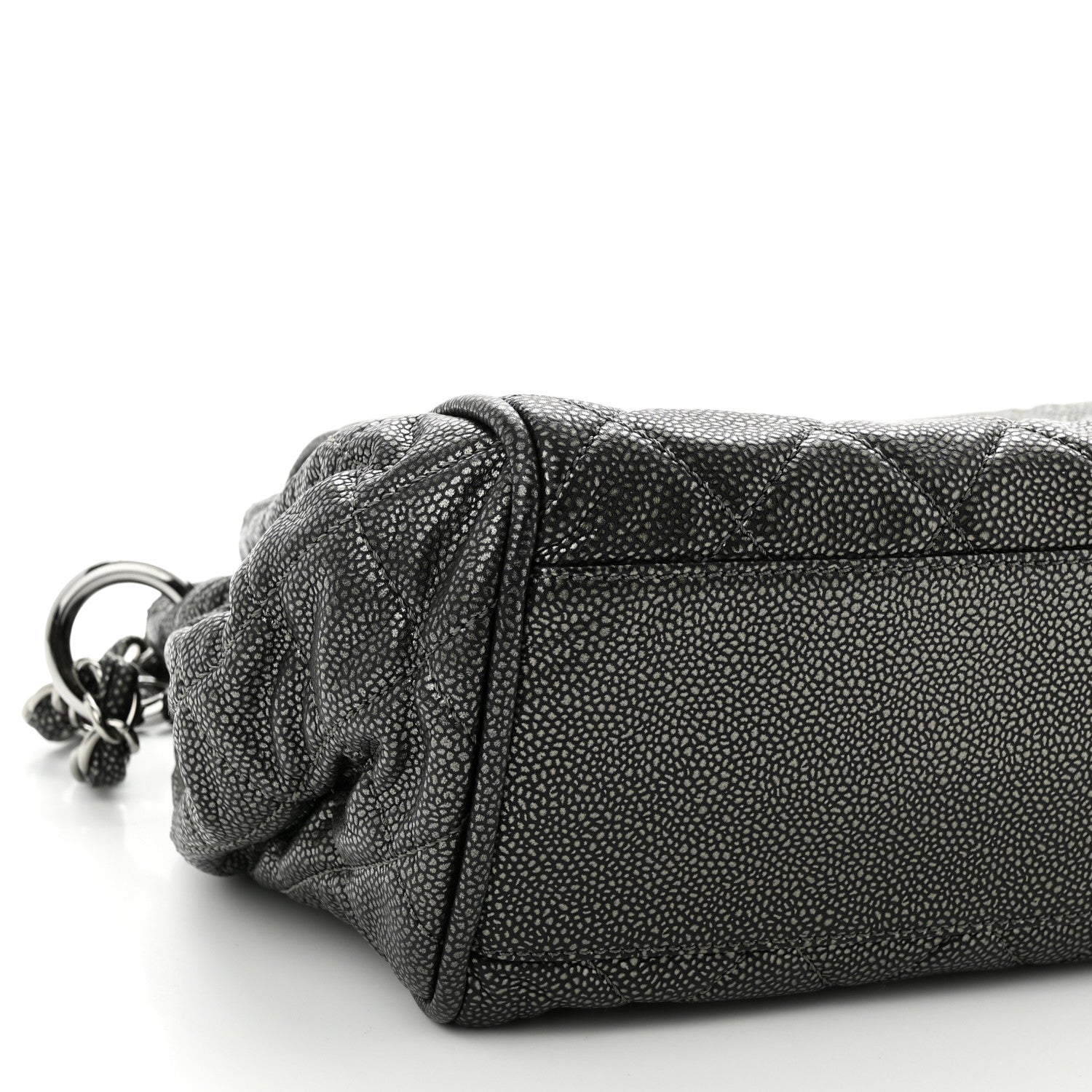 Chanel Metallic Caviar Quilted Timeless Accordion Flap Dark Silver 11 of 12