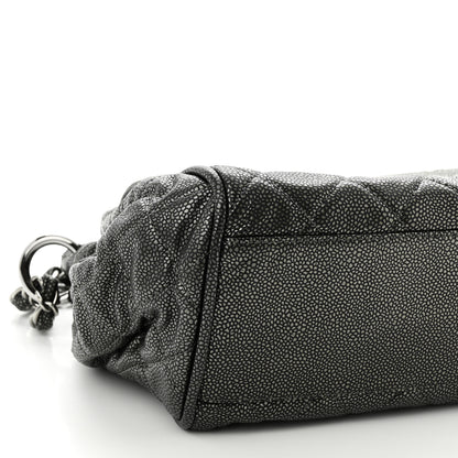 Chanel Metallic Caviar Quilted Timeless Accordion Flap Dark Silver 11 of 12