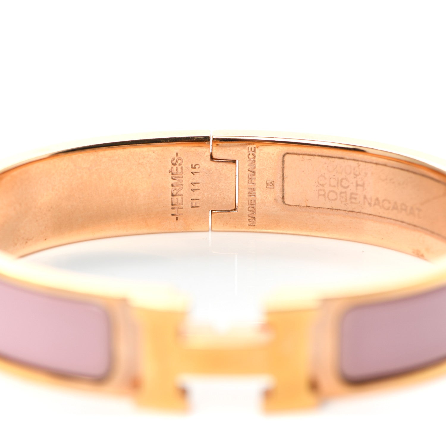 Hermes Enamel Narrow Clic Clac H Bracelet PM Rose Nacarat 4 of 6