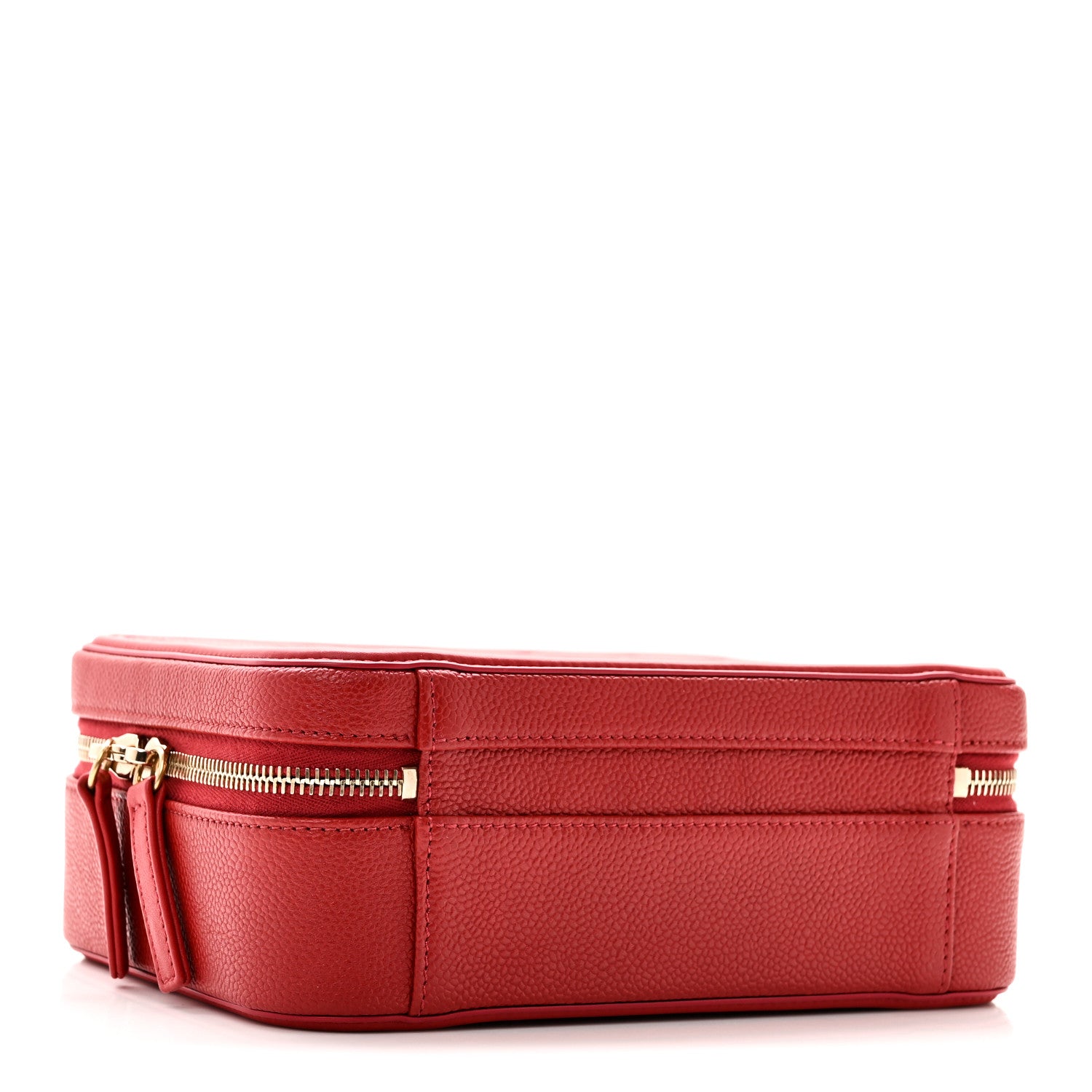 Chanel Caviar Quilted Medium CC Filigree Vanity Case Red 4 of 10