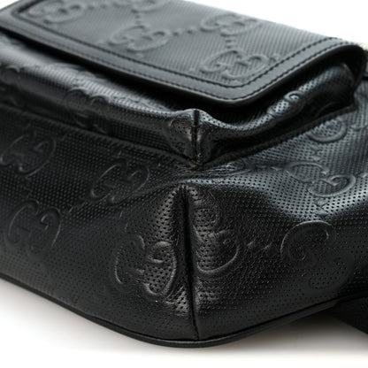 Gucci Calfskin GG Tennis Embossed Pocket Belt Bag Black 9 of 9