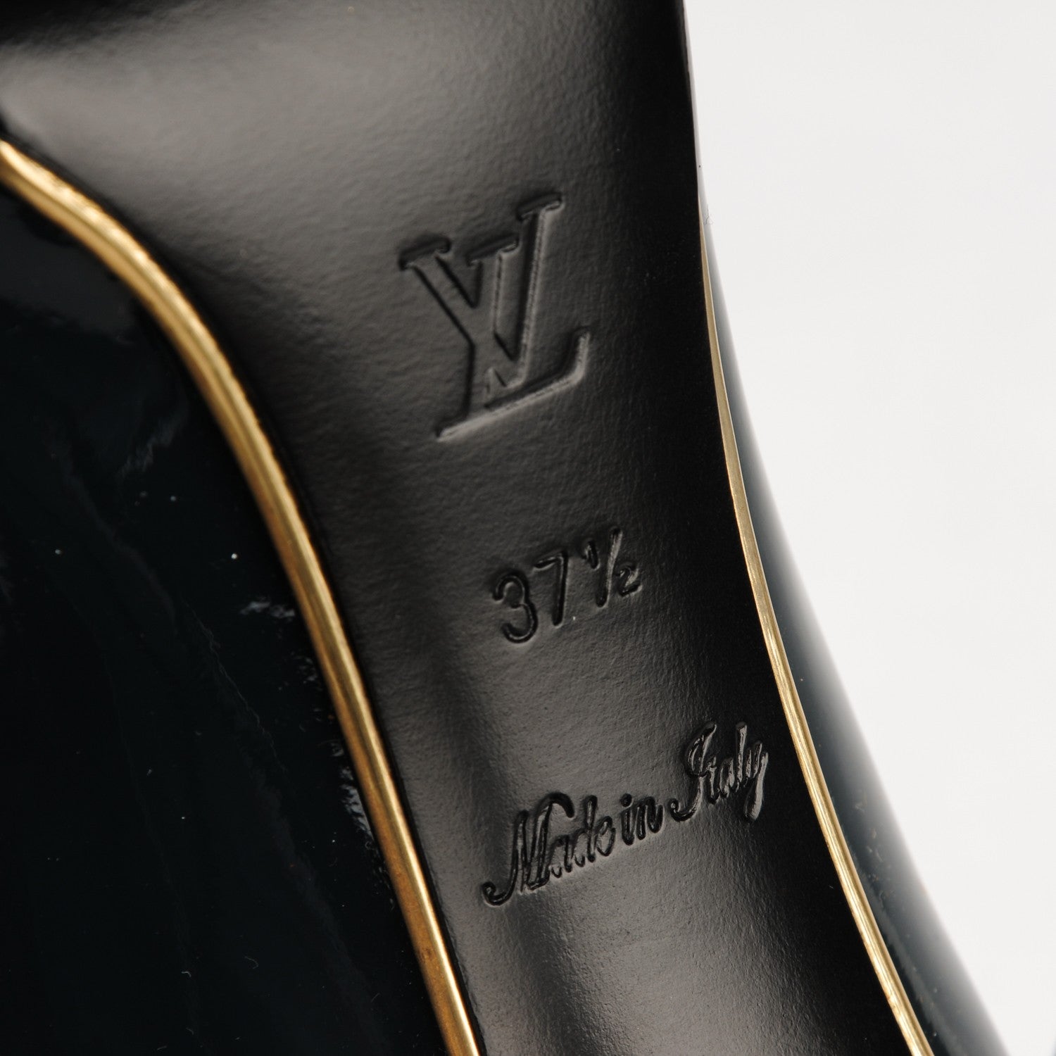 Louis Vuitton Patent Lou Pumps 37.5 Marine 6 of 8