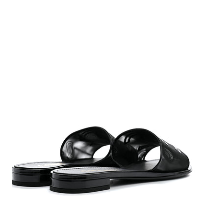 Chanel Mesh Patent Calfskin CC Mules 38.5 Black 4 of 9