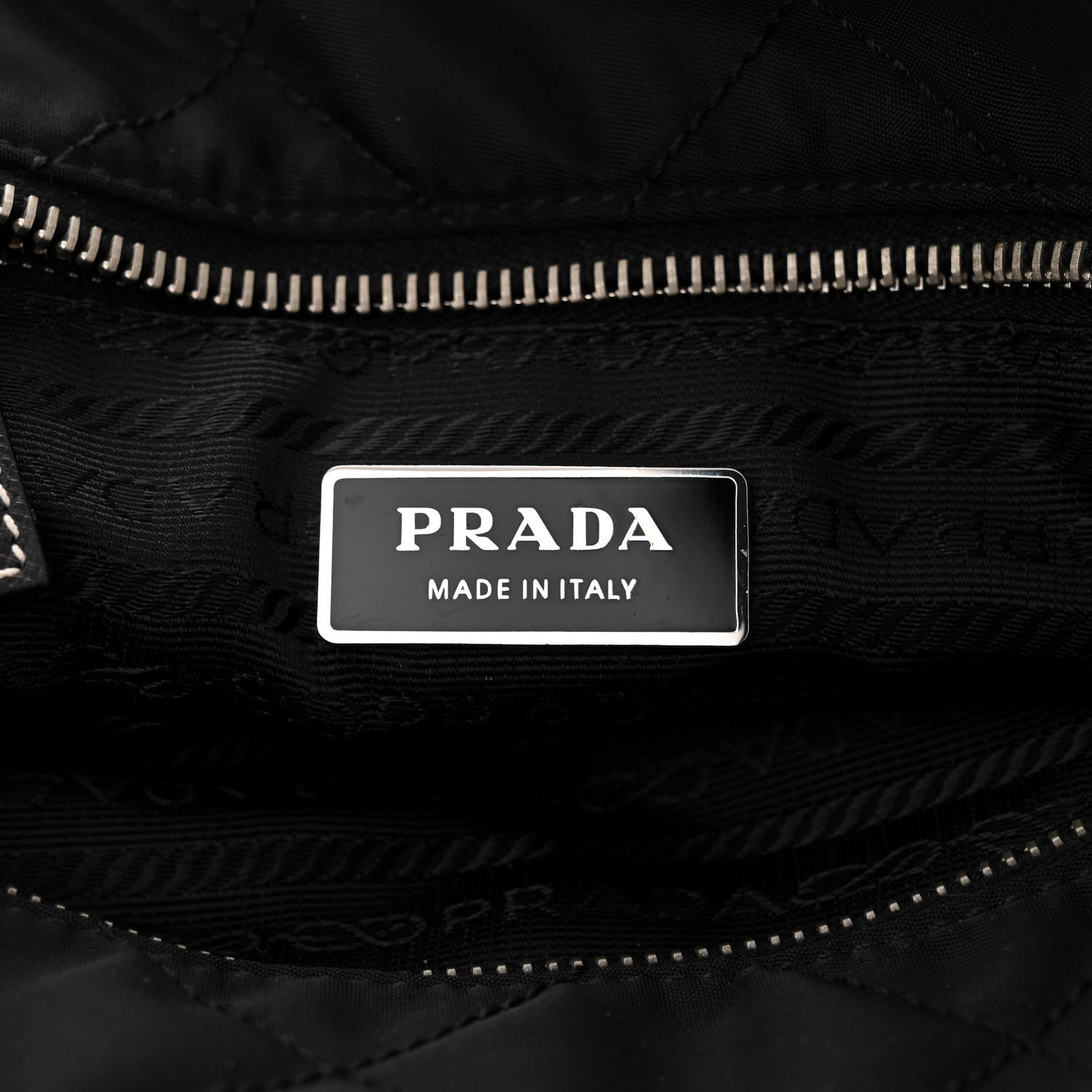 Prada Nylon Tessuto Quilted Chain Shoulder Bag Black 6 of 11