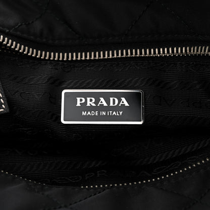 Prada Nylon Tessuto Quilted Chain Shoulder Bag Black 6 of 11