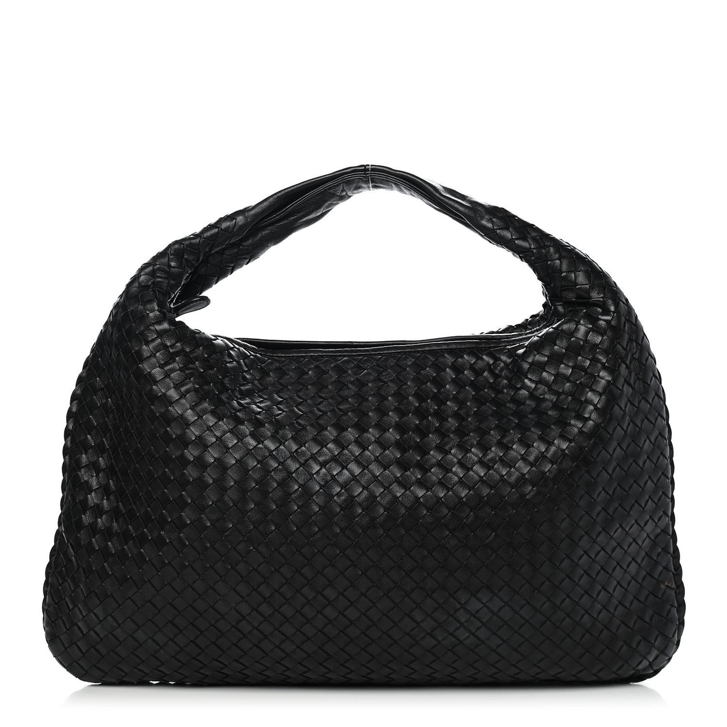 Nappa Intrecciato Large Veneta Hobo Black