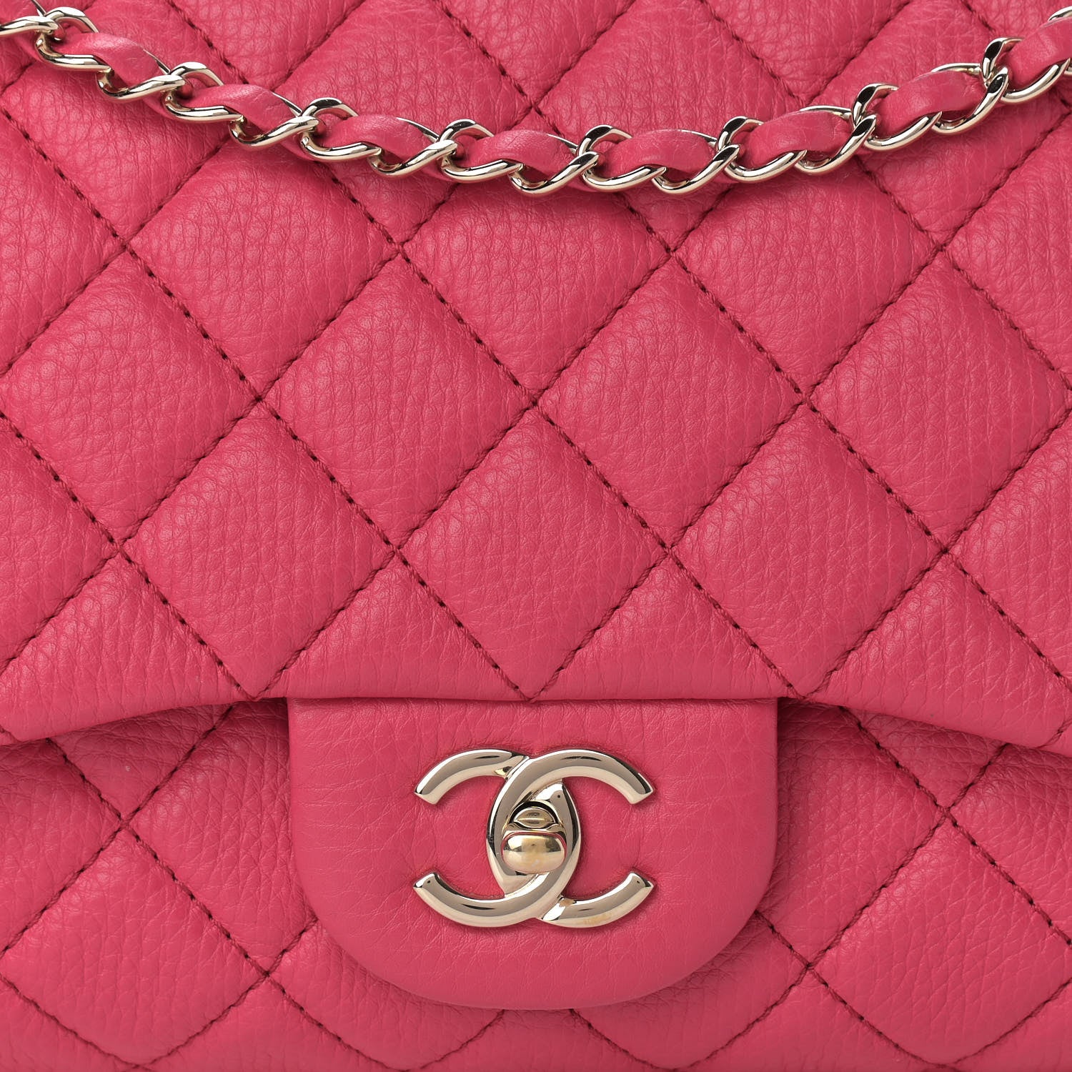 Chanel Calfskin Quilted Small XXL Travel Flap Bag Dark Pink 8 of 10