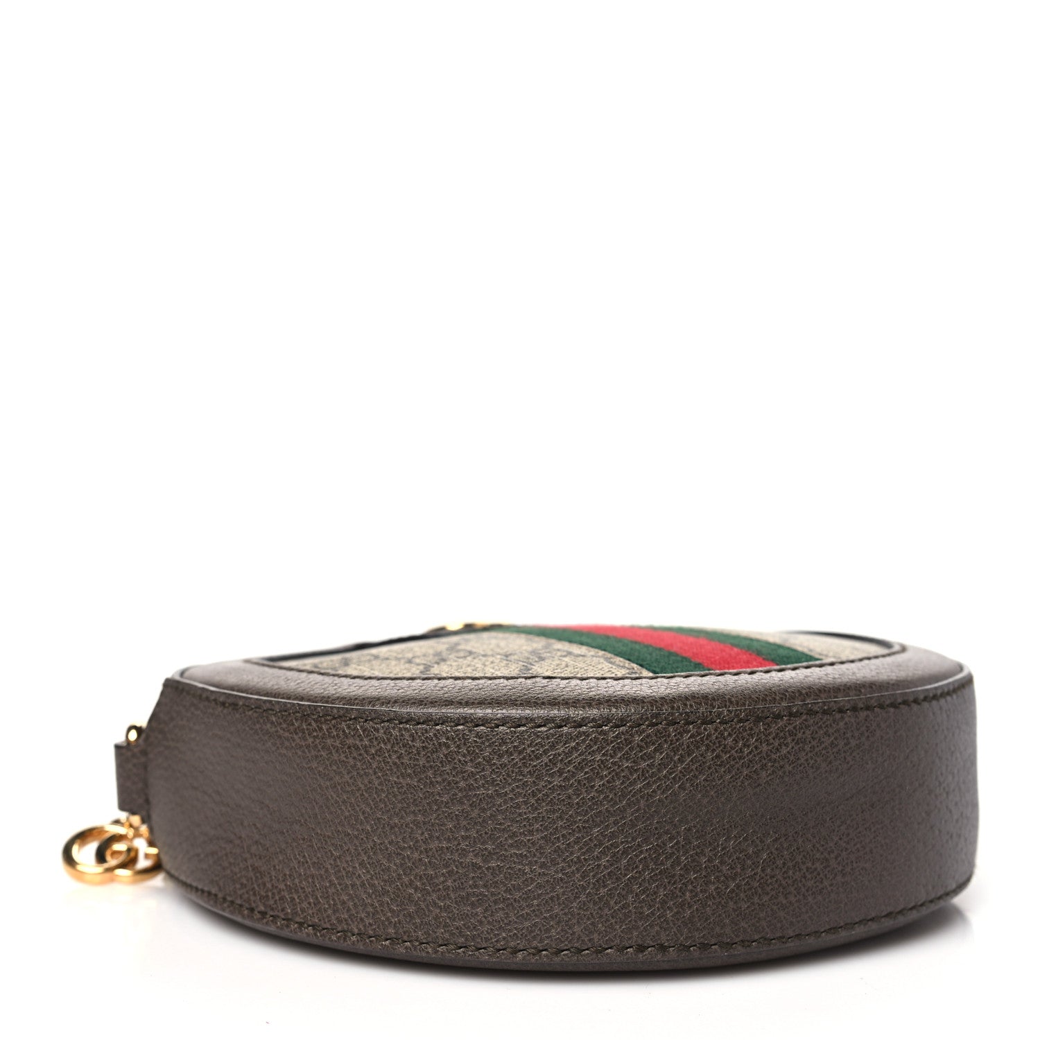 Gucci GG Supreme Monogram Web Mini Ophidia Round Shoulder Bag Brown 4 of 10