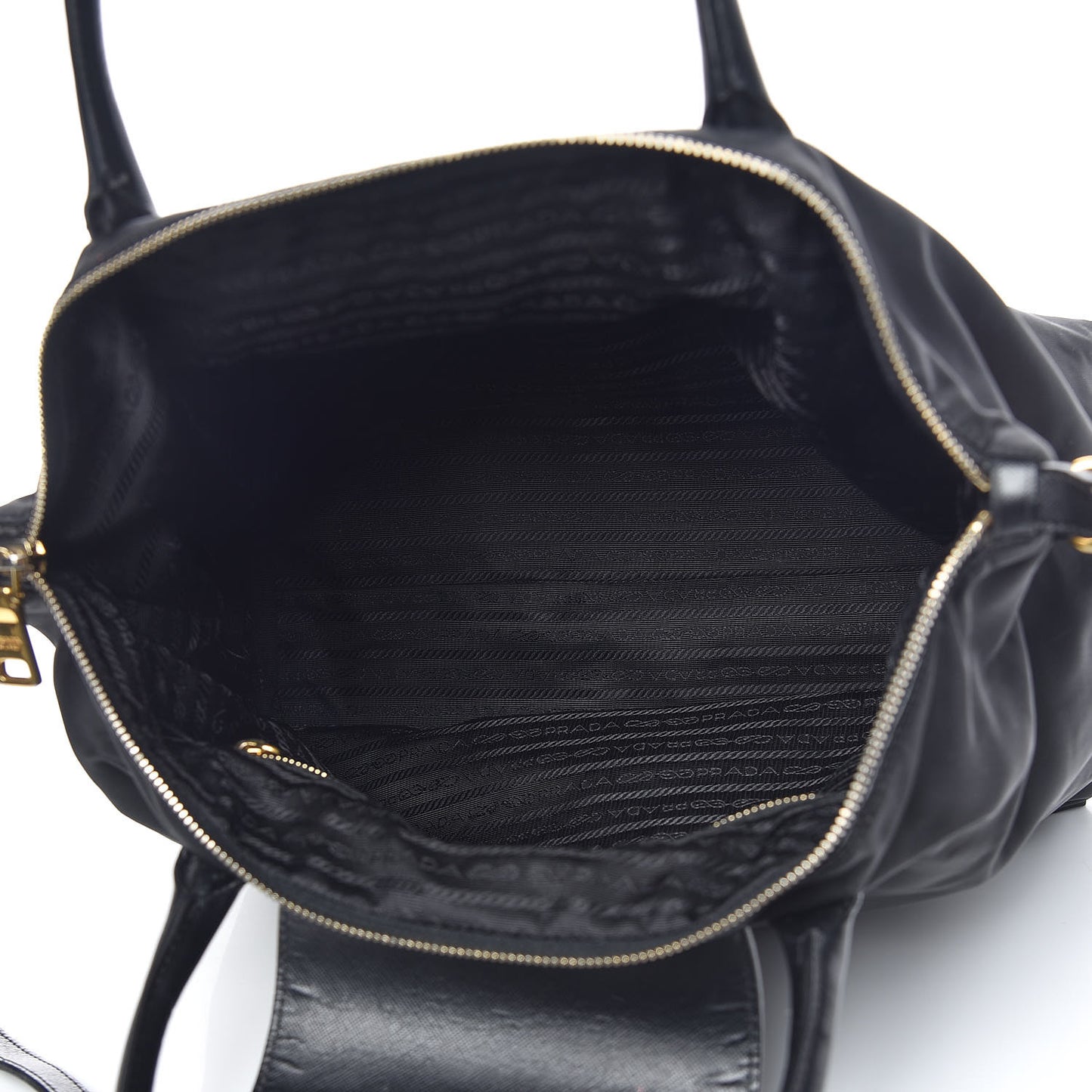 Saffiano Tessuto Nylon Tote Black