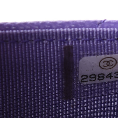Chanel Caviar Quilted Wallet On Chain WOC Purple 10 of 12