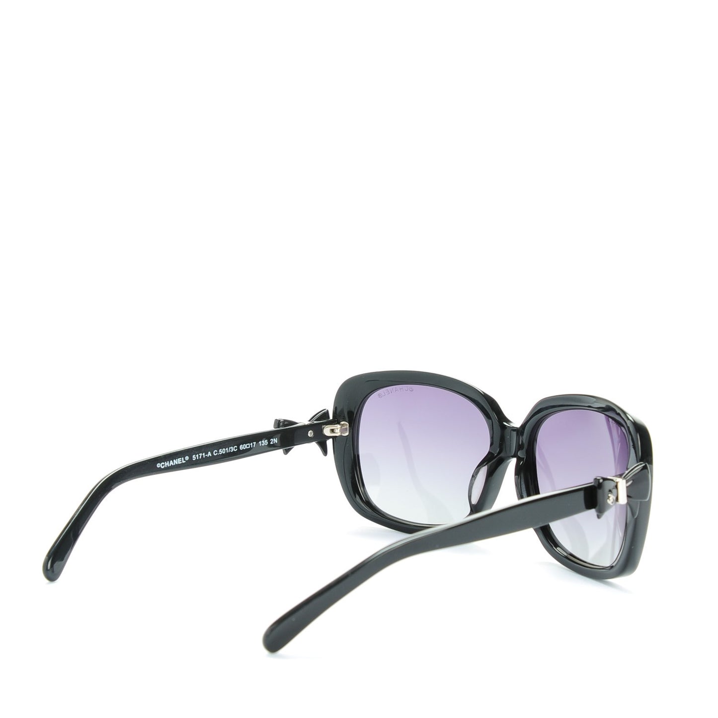 Acetate CC Bow Sunglasses 5171 Black White