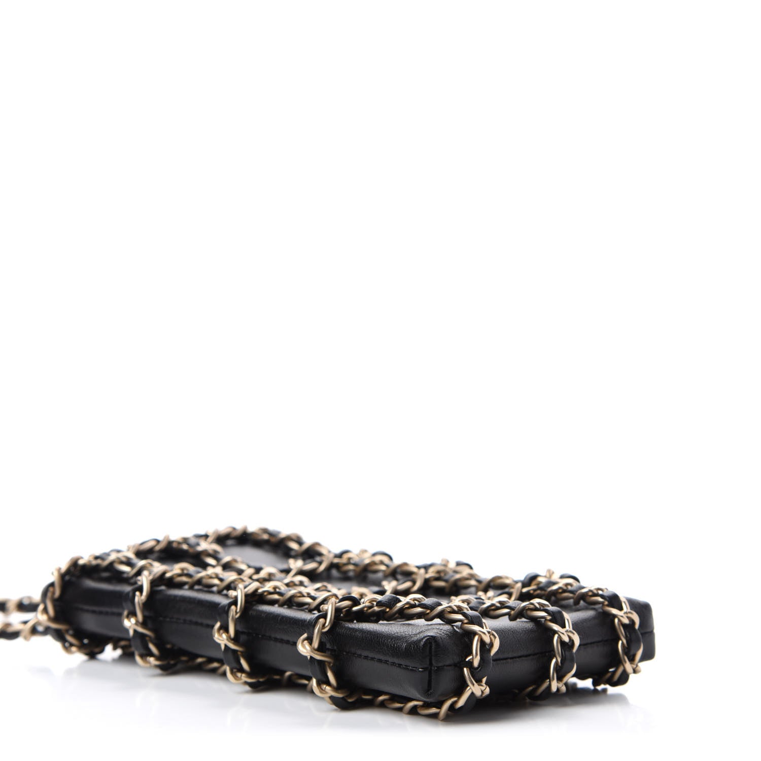 Chanel Lambskin Tech Me Out Clutch With Chain Black 4 of 12