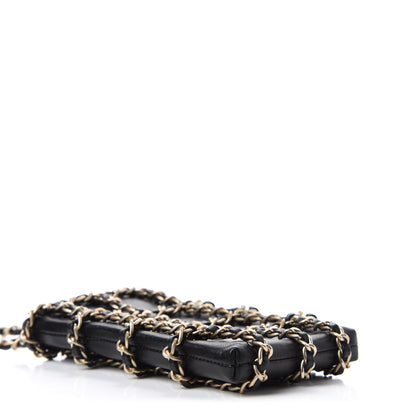 Chanel Lambskin Tech Me Out Clutch With Chain Black 4 of 12