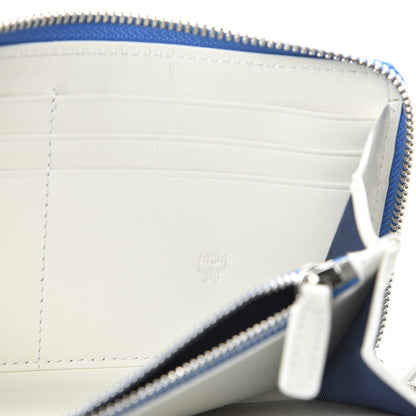 MCM Skyoptic Visetos Zip Around Wallet Diamond White 6 of 7