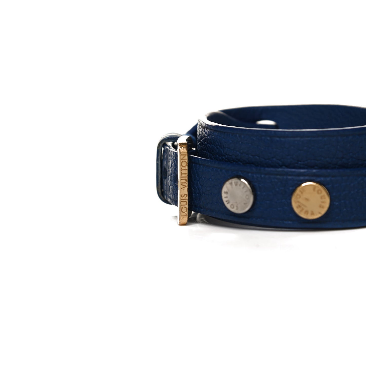 Goatskin Spike It Wrap Bracelet 17 Blue