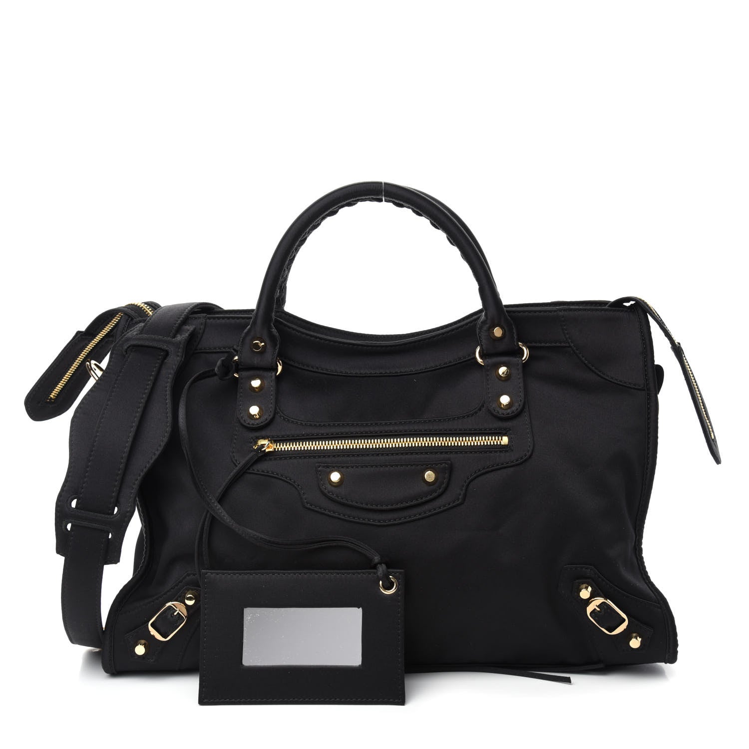Balenciaga Satin Classic Gold Hardware City Black 1 of 10