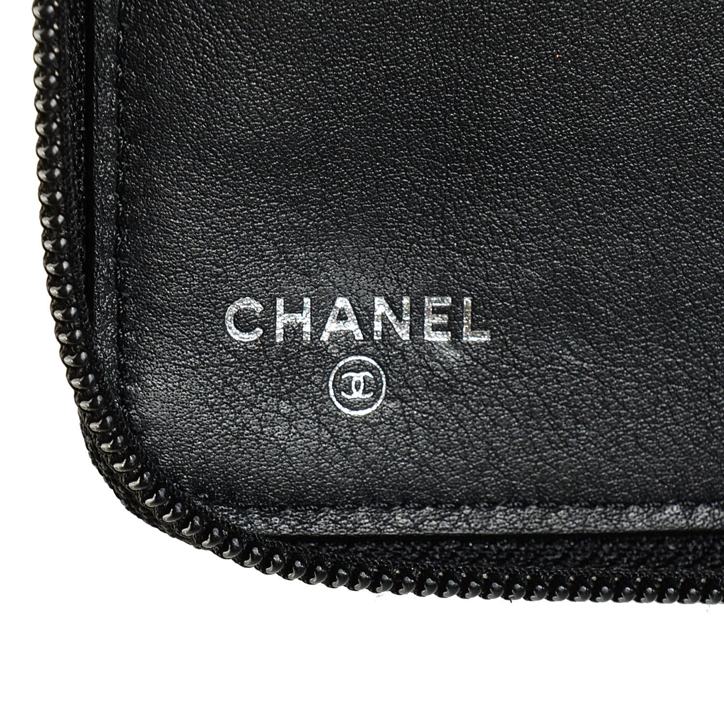 Caviar Large Timeless CC Zip Around Wallet Black