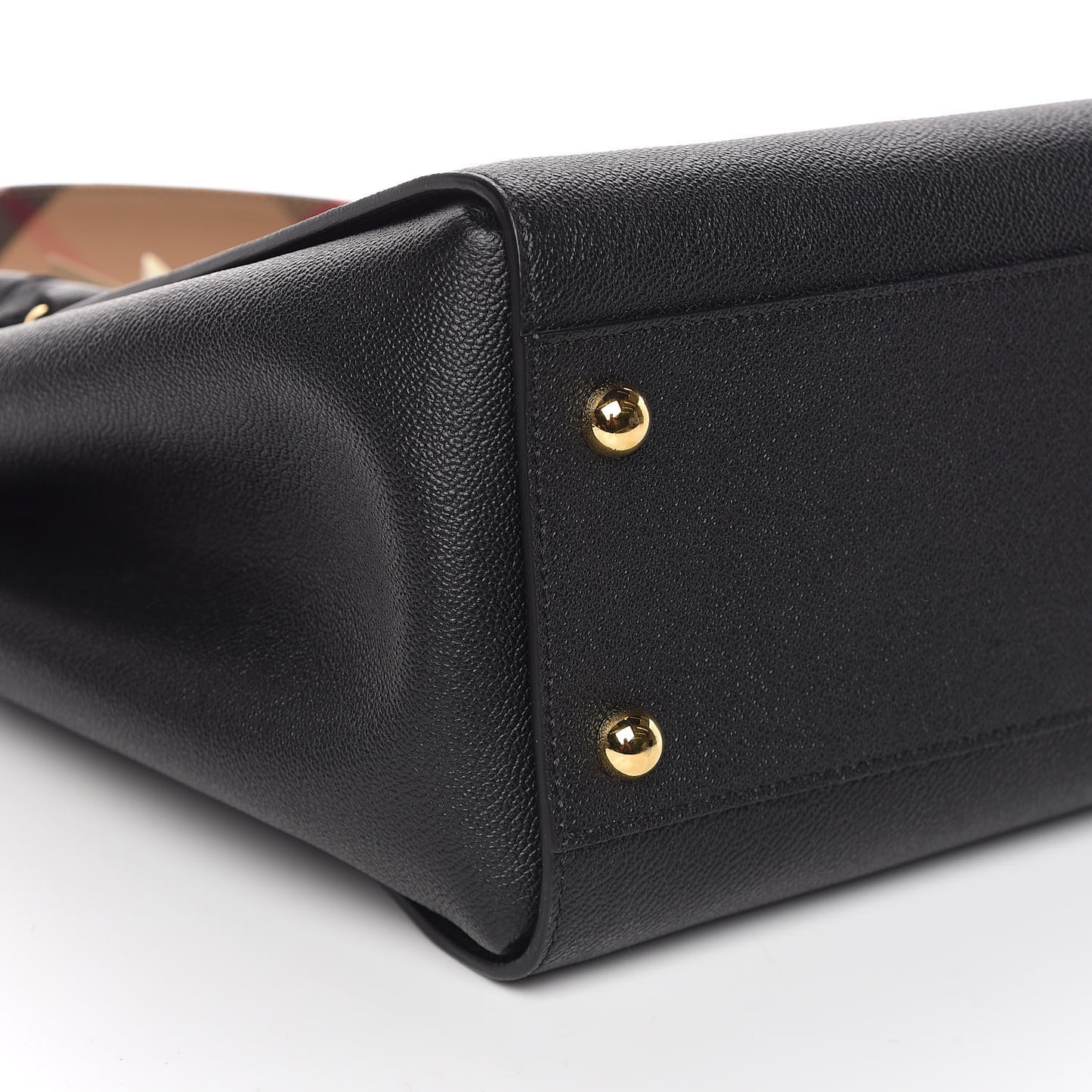 Soft Grain Calfskin Medium Buckle Tote Black
