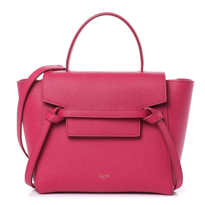 Celine Grained Calfskin Nano Belt Bag Raspberry 1 of 9
